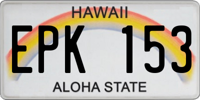 HI license plate EPK153