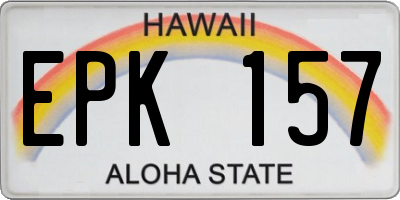 HI license plate EPK157