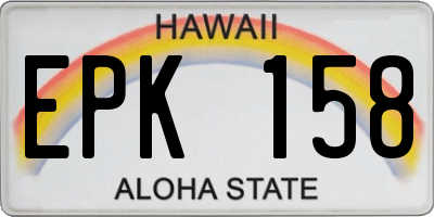 HI license plate EPK158