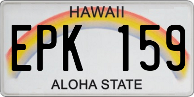 HI license plate EPK159