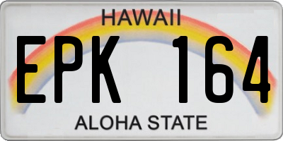 HI license plate EPK164