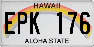 HI license plate EPK176