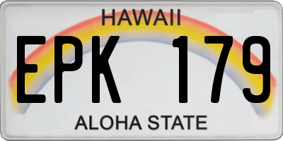 HI license plate EPK179