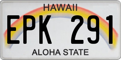 HI license plate EPK291