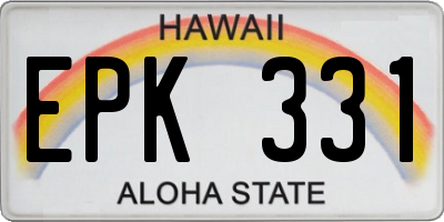 HI license plate EPK331