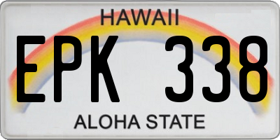 HI license plate EPK338