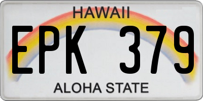 HI license plate EPK379