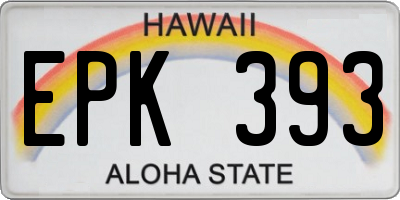 HI license plate EPK393
