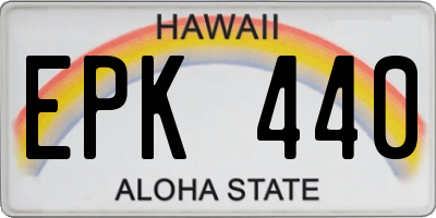 HI license plate EPK440