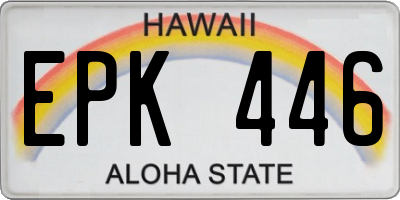 HI license plate EPK446
