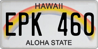 HI license plate EPK460