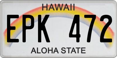 HI license plate EPK472