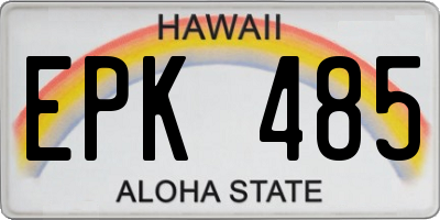 HI license plate EPK485