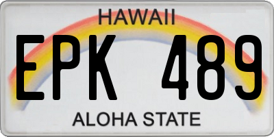 HI license plate EPK489