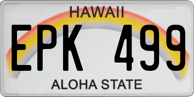 HI license plate EPK499