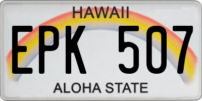 HI license plate EPK507