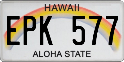 HI license plate EPK577