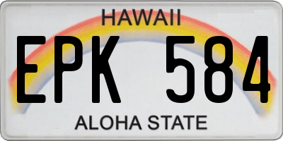 HI license plate EPK584
