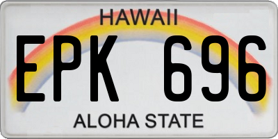 HI license plate EPK696