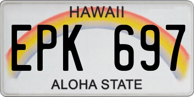 HI license plate EPK697