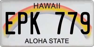 HI license plate EPK779