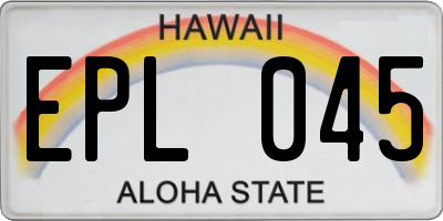 HI license plate EPL045