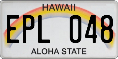 HI license plate EPL048