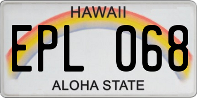 HI license plate EPL068
