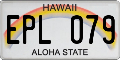 HI license plate EPL079