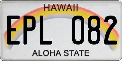 HI license plate EPL082