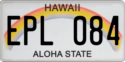 HI license plate EPL084