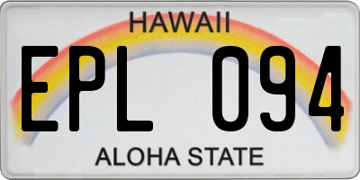 HI license plate EPL094