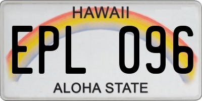 HI license plate EPL096