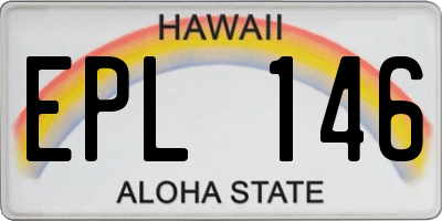 HI license plate EPL146