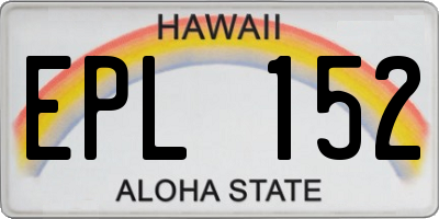 HI license plate EPL152