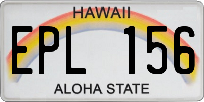 HI license plate EPL156