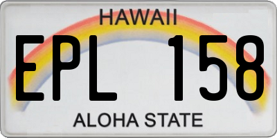 HI license plate EPL158