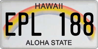 HI license plate EPL188