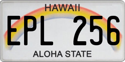 HI license plate EPL256