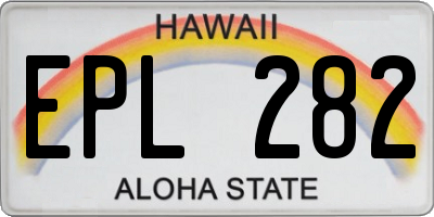 HI license plate EPL282