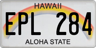 HI license plate EPL284
