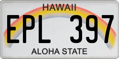 HI license plate EPL397