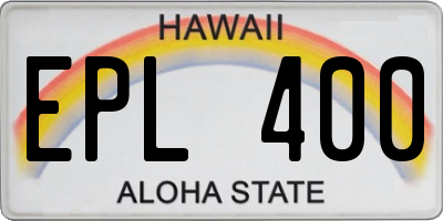 HI license plate EPL400