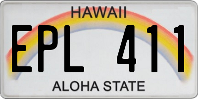 HI license plate EPL411
