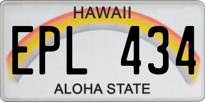 HI license plate EPL434