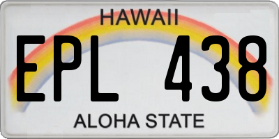 HI license plate EPL438