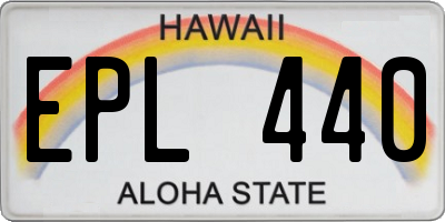 HI license plate EPL440