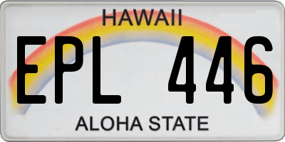 HI license plate EPL446