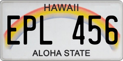HI license plate EPL456