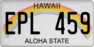 HI license plate EPL459
